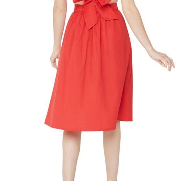 BCBGENERATION Cherry Red Woven Skirt Button Down - Picture 2 of 7